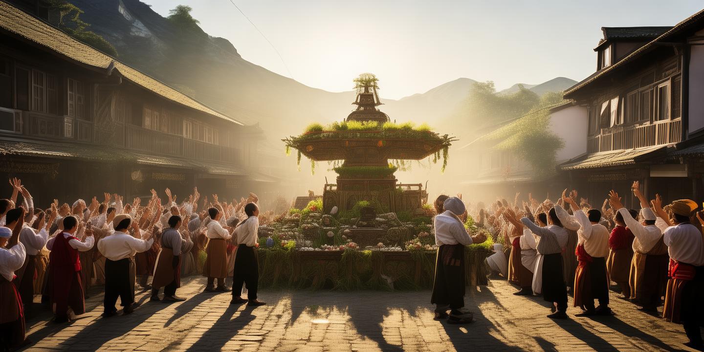 城头山镇稻作祭祀大典重现,百名农夫敬天谢地祈丰收